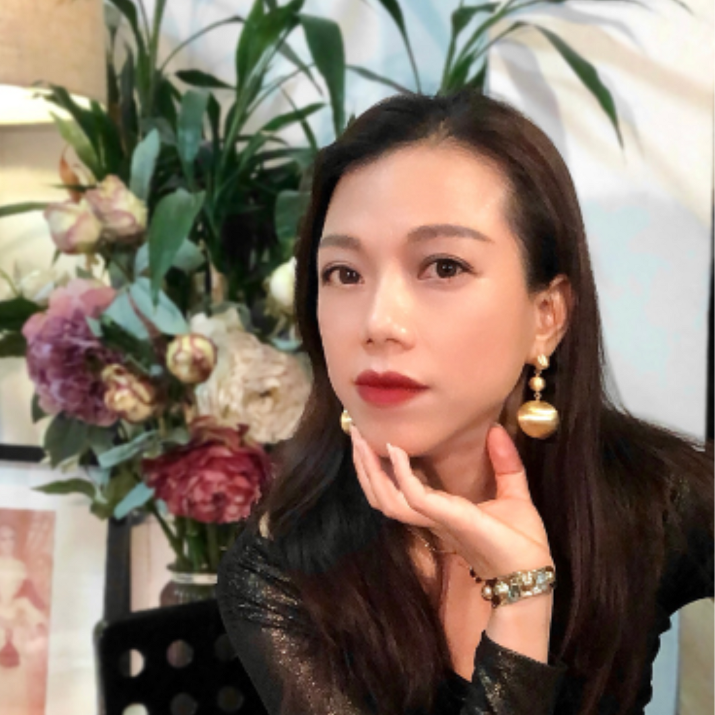 Brushed Gold Ball Drop Earrings