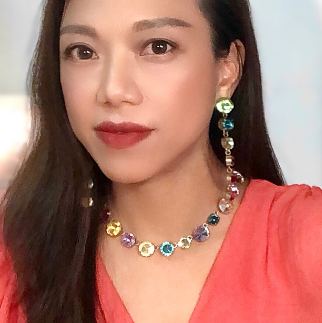 Techni Colour Rainbow Crystal Bold Cut Gem Necklace