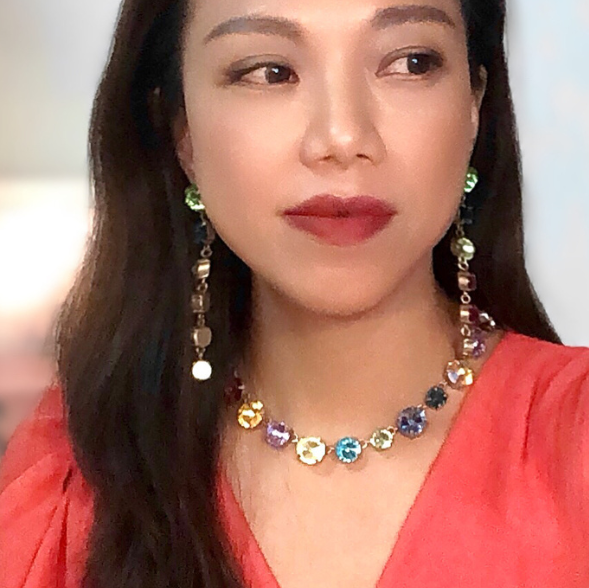 Techni Colour Rainbow Crystal Bold Cut Gem Necklace