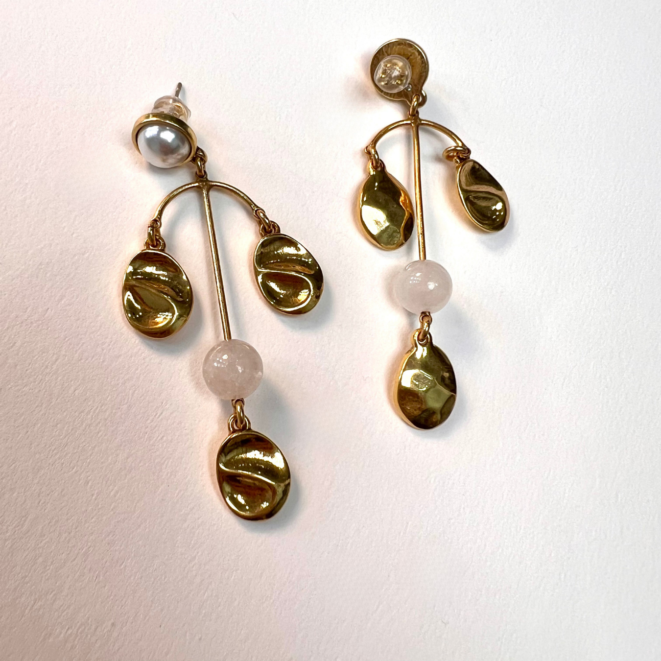 Balance Scale Crystal Drop Earrings