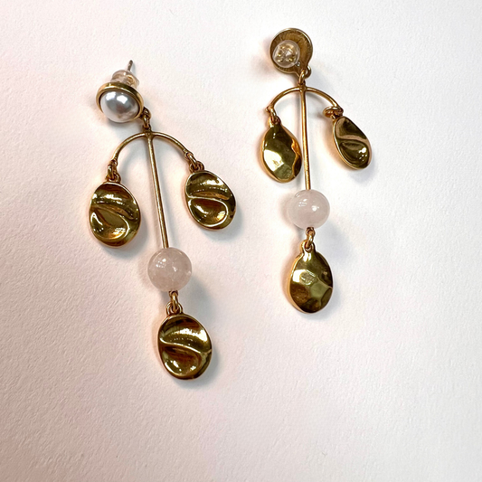 Balance Scale Crystal Drop Earrings