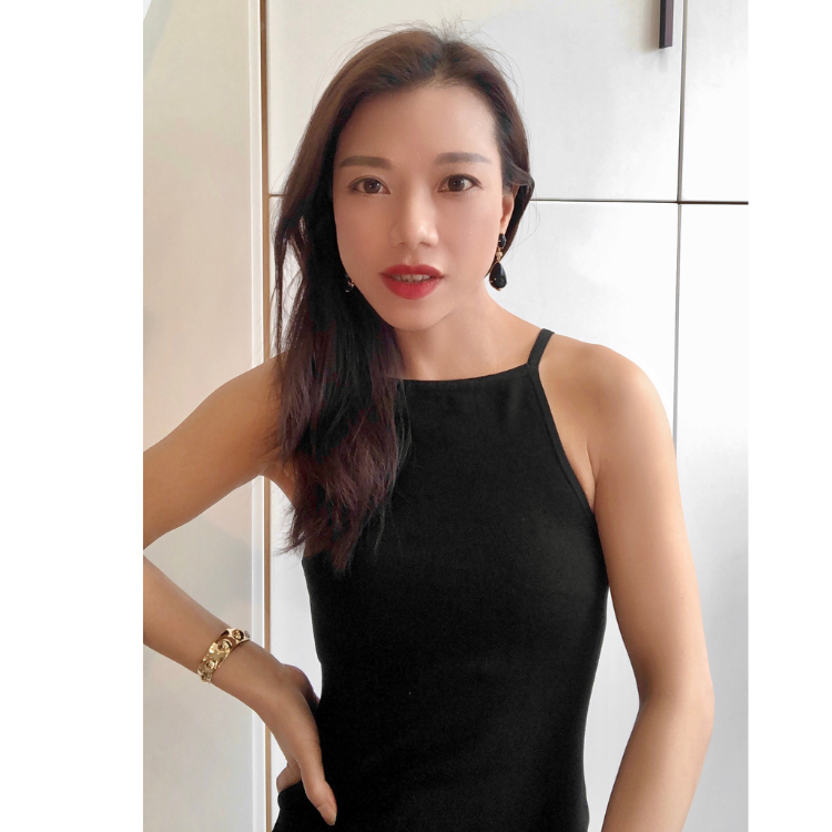 Black Drop Resin Earrings – Gold-Plated with Pavé Crystals