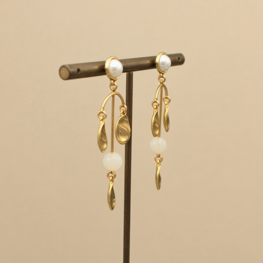 Balance Scale Crystal Drop Earrings